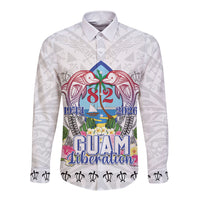 Guam Chamorro Liberation Day Long Sleeve Button Shirt 82nd Anniversary LT05 Unisex White - Polynesian Pride