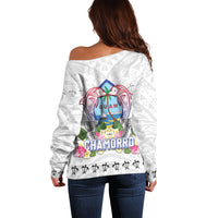 Guam Chamorro Liberation Day Off Shoulder Sweater 82nd Anniversary LT05 - Polynesian Pride