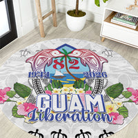 Guam Chamorro Liberation Day Round Carpet 82nd Anniversary LT05 White - Polynesian Pride
