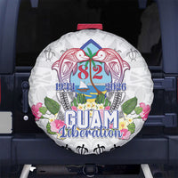 Guam Chamorro Liberation Day Spare Tire Cover 82nd Anniversary LT05 No hole White - Polynesian Pride