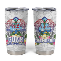 Guam Chamorro Liberation Day Tumbler Cup 82nd Anniversary LT05 White - Polynesian Pride