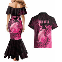 Personalised Cancer Fighter Couples Matching Mermaid Dress and Hawaiian Shirt I Beat Cancer LT05 - Polynesian Pride