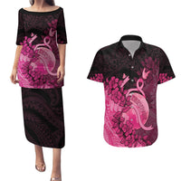Personalised Cancer Fighter Couples Matching Puletasi and Hawaiian Shirt I Beat Cancer