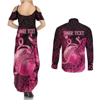 Personalised Cancer Fighter Couples Matching Summer Maxi Dress and Long Sleeve Button Shirt I Beat Cancer LT05 - Polynesian Pride