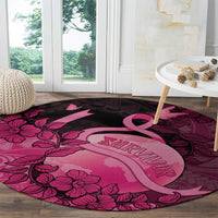 Cancer Fighter Round Carpet I Beat Cancer