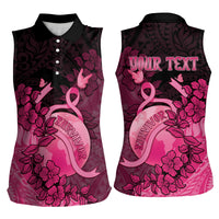 Personalised Cancer Fighter Women Sleeveless Polo Shirt I Beat Cancer