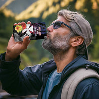 Personalised Wallis and Futuna Bastille Day 4 in 1 Can Cooler Tumbler Tropical Turtle Hibiscus Polynesian Pattern