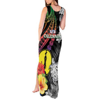 New Caledonia Bastille Day Tank Maxi Dress Tropical Turtle Hibiscus Polynesian Pattern