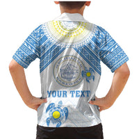 Personalised Palau Constitution Day Family Matching Mermaid Dress and Hawaiian Shirt Polynesian Turtle