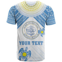 Personalised Palau Constitution Day T Shirt Polynesian Turtle