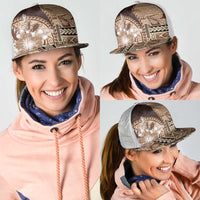 Samoa Siapo Elegant Mesh Trucker Cap Hibiscus Chocolate Brown Motifs - Polynesian Pride