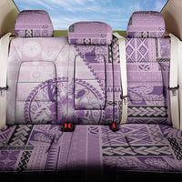 Samoa Siapo Elegant Back Car Seat Cover Hibiscus Violet Motifs - Polynesian Pride