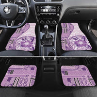 Samoa Siapo Elegant Car Mats Hibiscus Violet Motifs - Polynesian Pride