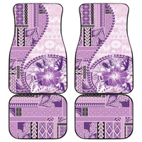 Samoa Siapo Elegant Car Mats Hibiscus Violet Motifs - Polynesian Pride