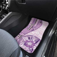 Samoa Siapo Elegant Car Mats Hibiscus Violet Motifs - Polynesian Pride