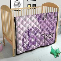 Samoa Siapo Elegant Quilt Hibiscus Violet Motifs - Polynesian Pride