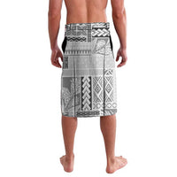 Samoa Siapo Elegant Lavalava Hibiscus White Motifs - Polynesian Pride