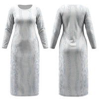 Samoa Lotu Tamaiti Family Matching Long Sleeve Bodycon Dress and Hawaiian Shirt Teuila With Tribal Motifs