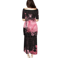 Personalized Breast Cancer Puletasi Survivor Polynesian Ribbon Butterfly LT05 - Polynesian Pride