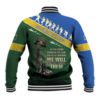 Solomon Islands Remembrance Day Baseball Jacket Lest We Forget