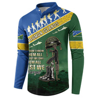 Solomon Islands Remembrance Day Button Sweatshirt Lest We Forget