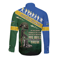 Solomon Islands Remembrance Day Long Sleeve Button Shirt Lest We Forget