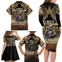 Polynesia Veterans Day Family Matching Long Sleeve Bodycon Dress and Hawaiian Shirt Thank You Veterans Polynesian Pattern LT05 - Polynesian Pride