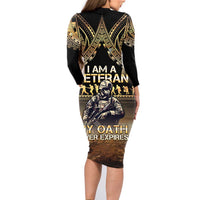Polynesia Veterans Day Family Matching Long Sleeve Bodycon Dress and Hawaiian Shirt Thank You Veterans Polynesian Pattern LT05 - Polynesian Pride