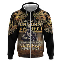 Polynesia Veterans Day Hoodie Thank You Veterans Polynesian Pattern