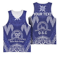 Personalised Queen Salote College Centenary Basketball Jersey Tongan Kupesi Pattern - Polynesian Pride