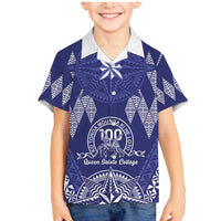 Personalised Queen Salote College Centenary Family Matching Mermaid Dress and Hawaiian Shirt Tongan Kupesi Pattern - Polynesian Pride
