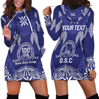 Personalised Queen Salote College Centenary Hoodie Dress Tongan Kupesi Pattern - Polynesian Pride