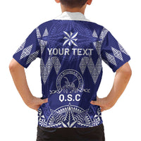 Personalised Queen Salote College Centenary Kid Hawaiian Shirt Tongan Kupesi Pattern - Polynesian Pride