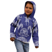 Personalised Queen Salote College Centenary Kid Hoodie Tongan Kupesi Pattern - Polynesian Pride