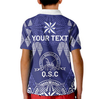 Personalised Queen Salote College Centenary Kid Polo Shirt Tongan Kupesi Pattern - Polynesian Pride
