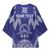 Personalised Queen Salote College Centenary Kimono Tongan Kupesi Pattern - Polynesian Pride