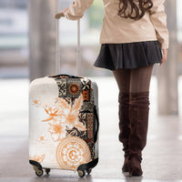 Fiji Luggage Cover Masi Tapa Pattern Brown LT05 - Polynesian Pride
