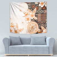 Fiji Tapestry Masi Tapa Pattern Brown LT05 - Polynesian Pride