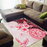 Fiji Area Rug Masi Tapa Pattern Red LT05 - Polynesian Pride