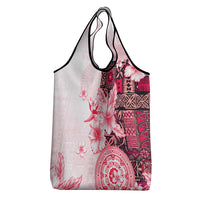 Fiji Grocery Bag Masi Tapa Pattern Red