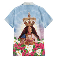 Guam Patroness Family Matching Long Sleeve Bodycon Dress and Hawaiian Shirt The Legend Santa Marian Kamalen LT05 - Polynesian Pride