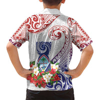 Happy Guam Santa Marian Kamalen Day Family Matching Off Shoulder Short Dress and Hawaiian Shirt