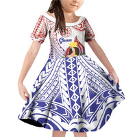 Happy Guam Santa Marian Kamalen Day Family Matching Off Shoulder Short Dress and Hawaiian Shirt