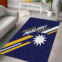 Happy Nauru Independence Day Area Rug Polynesian Pattern