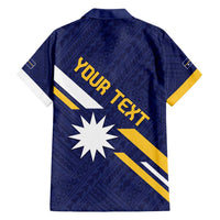 Personalised Happy Nauru Independence Day Family Matching Puletasi and Hawaiian Shirt Polynesian Pattern