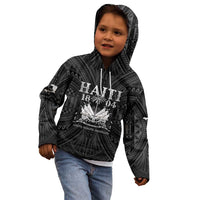 Haiti 1804 Kid Hoodie Polynesian Silver Neg Maron