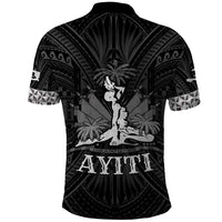 Haiti 1804 Polo Shirt Polynesian Silver Neg Maron