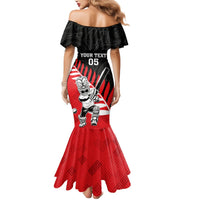 Custom New Zealand Canterbury Cricket Mermaid Dress With Maori Pattern LT05 - Polynesian Pride