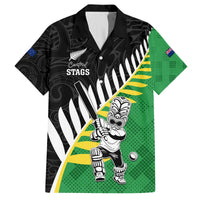 Custom New Zealand Central Districts Cricket Hawaiian Shirt With Maori Pattern