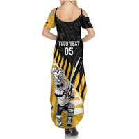 Custom New Zealand Wellington Cricket Family Matching Summer Maxi Dress and Hawaiian Shirt With Maori Pattern